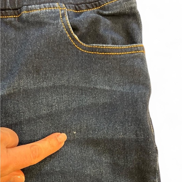 Women's Dark Blue Pull On Skinny Super Stretchy Jeans, Size XL - Picture 7 of 7
